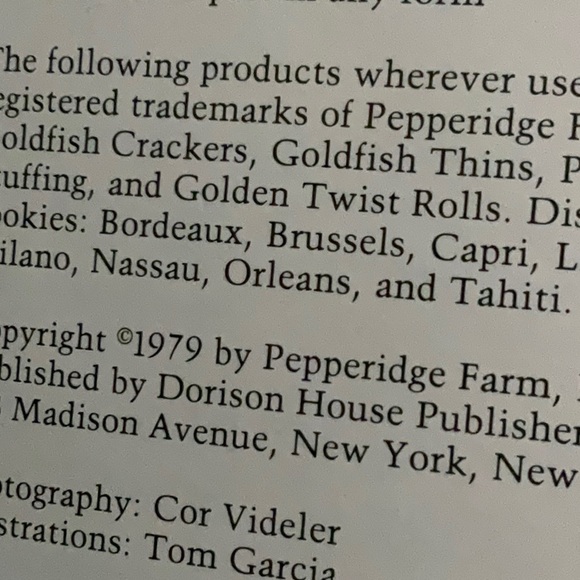 1979 VTG Pepperidge Farm Cookbook - Picture 4 of 9